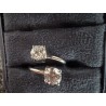 Exklusiver 18K Weissgold-Diamantring mit 2 Brillanten – 1.40 ct TW/VS – Schätzung vorhanden