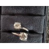 Exklusiver 18K Weissgold-Diamantring mit 2 Brillanten – 1.40 ct TW/VS – Schätzung vorhanden
