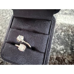 Exklusiver 18K Weissgold-Diamantring mit 2 Brillanten – 1.40 ct TW/VS – Schätzung vorhanden