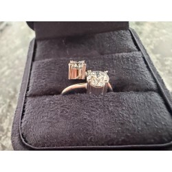 Exklusiver 18K Weissgold-Diamantring mit 2 Brillanten – 1.40 ct TW/VS – Schätzung vorhanden