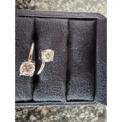 Exklusiver 18K Weissgold-Diamantring mit 2 Brillanten – 1.40 ct TW/VS – Schätzung vorhanden