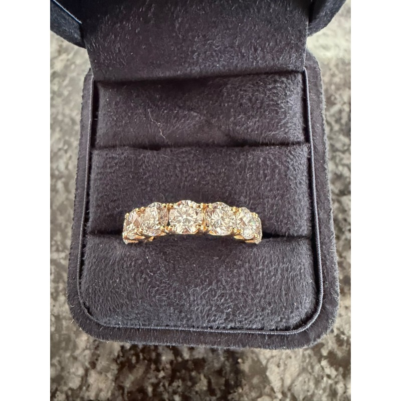 Exklusiver 18K Gold-Brillant-Alliancering