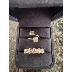 Exklusiver 18K Gold-Brillant-Alliancering