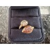 Exklusiver 18K-Gold Diamantring mit pinkem Tropfen-Diamant
