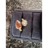 Exklusiver 18K-Gold Diamantring mit pinkem Tropfen-Diamant
