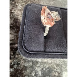 Exklusiver 18K Weissgold-Diamantring mit 5.51 ct Pink Diamond & 1.77 ct Brillant