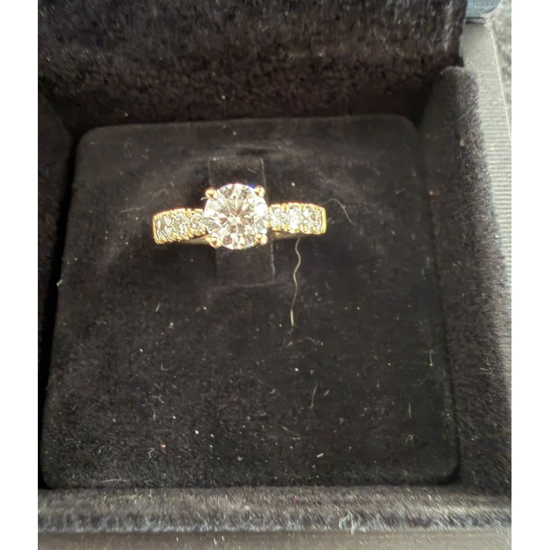 Exklusiver Naturdiamant-Ring mit 1.33 ct Brillant – 18K Gelbgold
