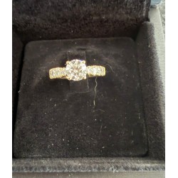 Eleganter 18K Naturdiamant-Ring mit 0.52ct & 0.43ct Brillanten – Feines Weiss / VS