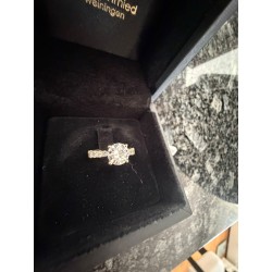 Eleganter 18K Naturdiamant-Ring mit 0.52ct & 0.43ct Brillanten – Feines Weiss / VS