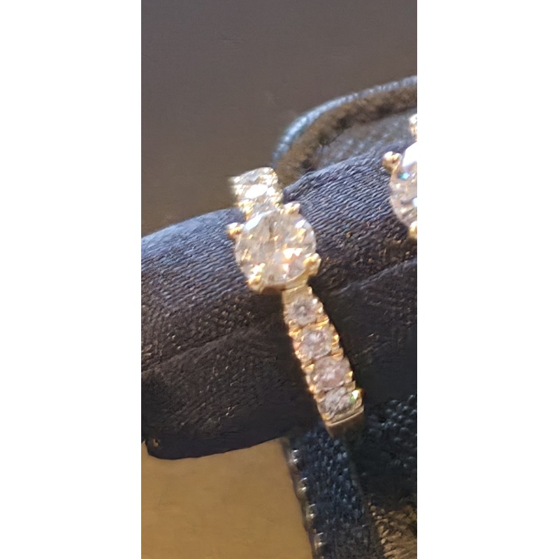 Eleganter 18K Naturdiamant-Ring mit 0.52ct & 0.43ct Brillanten – Feines Weiss / VS