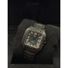 🖤 CARTIER SANTOS – EXKLUSIVE AUTOMATIKUHR MIT SCHWARZEM STEINBESATZ 🖤